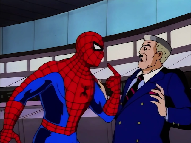 Shot from the sixth episode of the Spider-Man 1994 television series.