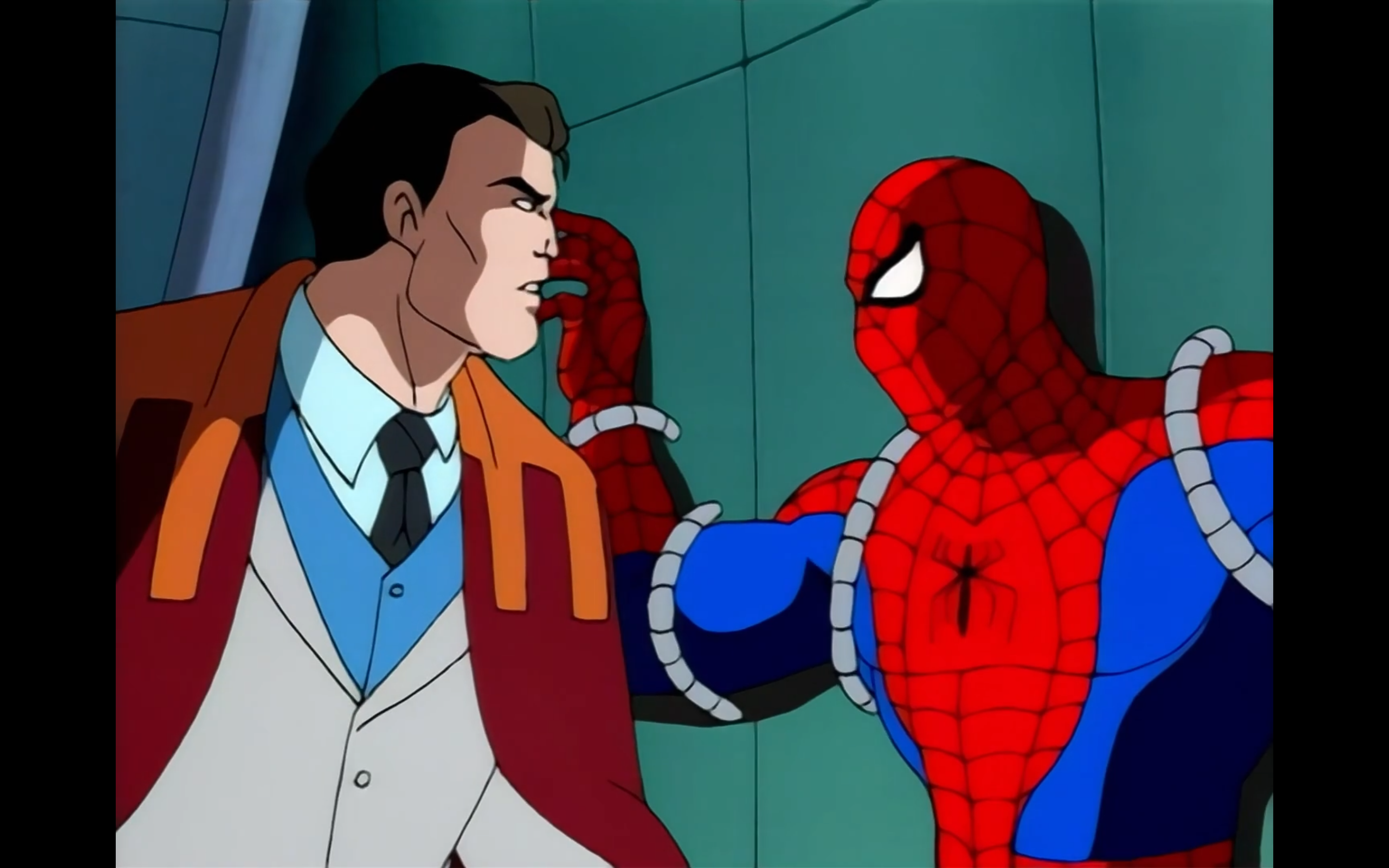 Shot from the twelfth episode of the second season of the Spider-Man 1994 television series.