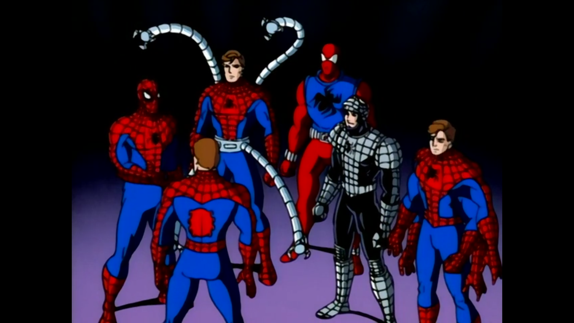 Shot from the twelfth episode of the fifth season of the Spider-Man 1994 television series.