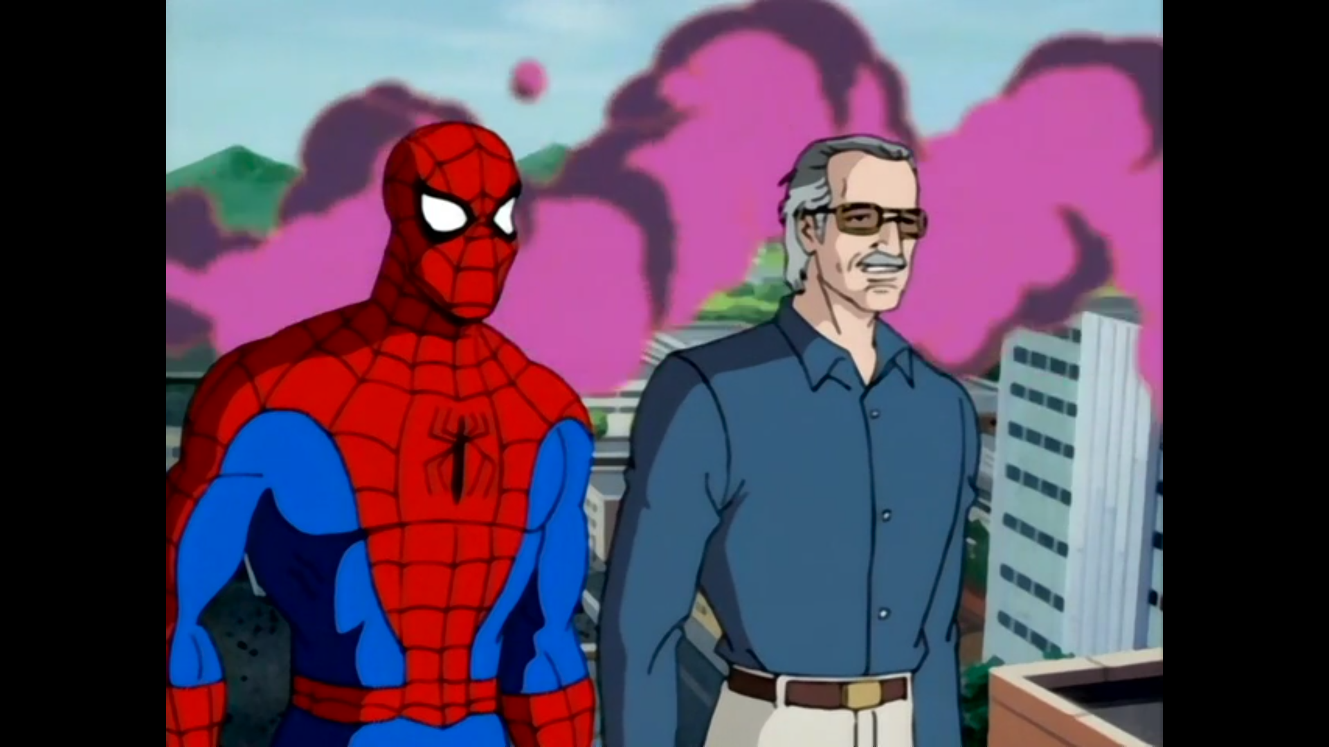 Shot from the thirteenth episode of the fifth season of the Spider-Man 1994 television series.